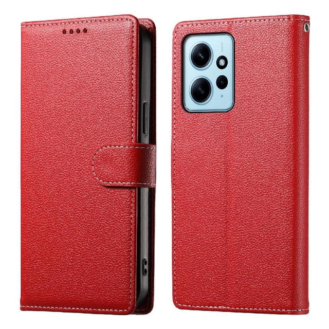Funda para FOXDOCK Xiaomi Redmi Note 12 4G– Cuero Premium, 3 ranuras para tarjetas, Protección contra impactos