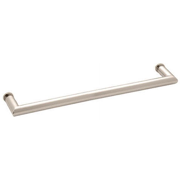 CRL MT24PN Polished Nickel 24" MT Series Round Tubing Mitered Corner Single-Sided Towel Bar