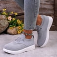 thumbnail image 3 of Orthopedic Walking Shoes for Women Woven Breathable Mesh Sneakers Lightweight Non Slip Arch Support Slip on Flat Shoes Light Gray Size 6.5, 3 of 6