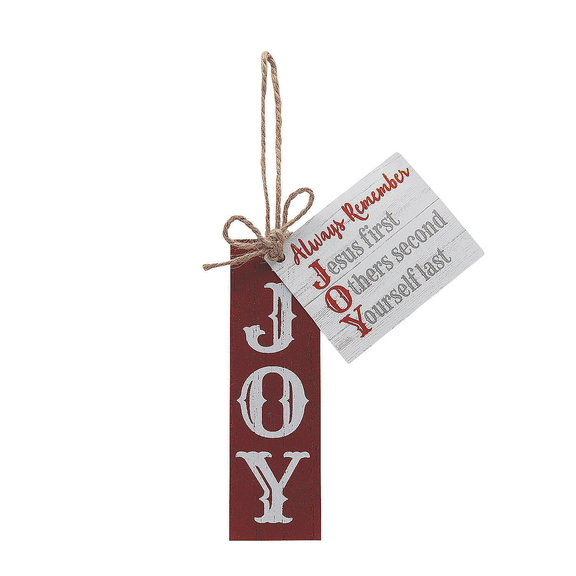 Joy Christmas Ornaments with Card, Home Decor, Christmas, 12 Pieces