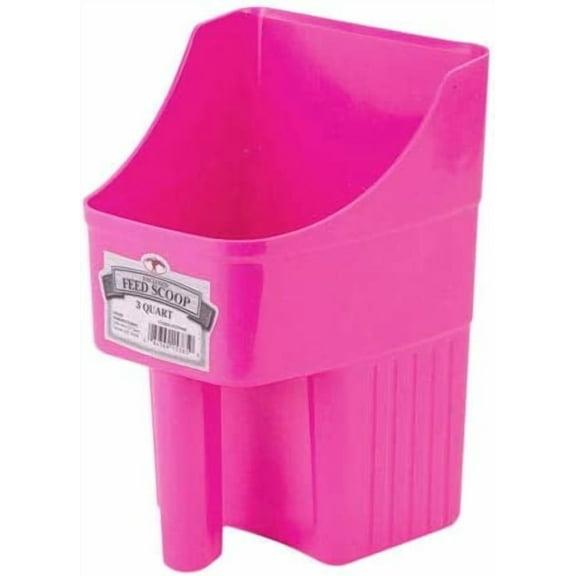 Little Giant Heavy Duty Plastic Hot Pink 3-Quart Stackable Feed Scoop