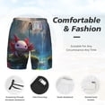 thumbnail image 5 of Lsque Mens Swim Trunks Pond Cute Axolotl Pattern - Bathing Suit Compression Liner - Beach Swim Shorts Swimwear - (S-3XL) - Stretch Quick Dry -, 5 of 9