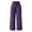 Purple, variant on AOMPMSDX High Waist Wide Leg Palazzo Pants For Women Smocked Elastic Waist Loose Comfy Casual Pajama Pants Pockets Orange S