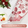 thumbnail image 4 of VCVCOO Placemats Set of 4 Round Red Bow Christmas Placemats Washable Table Mats Pressed Vinyl PVC Place Mats for Holiday Wedding Party 15 inch, 4 of 9