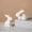 B, variant on Handcrafted Decorative Figurine, Ceramic Bunny Figurines With Handc Ra Fted Flowers, Bunny Figurine, Rabbit Statue, Easter Decor.