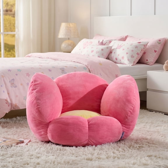 Flower Shaped Kids Plush Chair for Reading and Watching TV For Toddlers and Children's Rooms