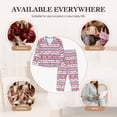thumbnail image 7 of Lsque red blue Snow Mountain Pattern Long Sleeve Pajama Set for Women - Soft 2-Piece Sleepwear and Loungewear Set with Pockets, Comfy Nightwear-Small, 7 of 7