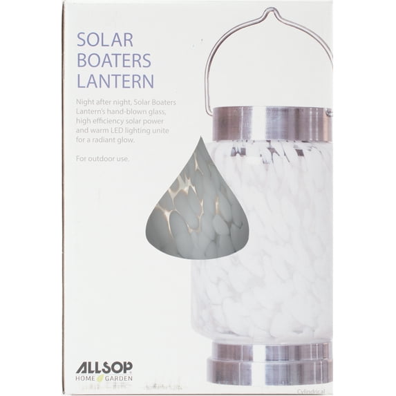 Solar Boaters Lantern, White Cylinder