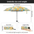 thumbnail image 3 of Orange Blue Mosaic Umbrellas for Sun Auto Open Close UV50+ Waterproof 5-Fold Compact Fiberglass Frame, 3 of 6