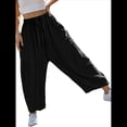 thumbnail image 1 of Pantalones Palazzo Harem Informales Holgados con Cordón para Mujer, para Verano, Playa, Viajes, Vacaciones, con Bolsillos. Negro L, 1 of 6
