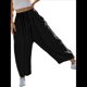 thumbnail image 1 of Pantalones Palazzo Harem Informales Holgados con Cordón para Mujer, para Verano, Playa, Viajes, Vacaciones, con Bolsillos. Negro XL, 1 of 6