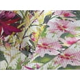 thumbnail image 3 of Ambesonne Floral Aquarelle Quilted Coverlet 3 Pcs, Blooms Leaves Art, King Size, Fern Green Magenta White, 3 of 4
