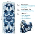 thumbnail image 2 of Blue White Tie Dye Mandala Pattern Hot Yoga Mat Towel Non Slip for Hot Yoga - Quick-Drying Yoga Mat Cover with 4 Corner Pockets with Travel Bag - Hot Yoga Towel Non Slip 70"x26", 2 of 6