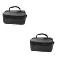thumbnail image 2 of Monstrate Comida de tela fresca y deliciosa con espaciosa bolsa de almuerzo térmica portátil para nevera bolsa térmica negra 30 × 20 × 10 cm Negro 30×20×10cm 2Conjunto, 2 of 6
