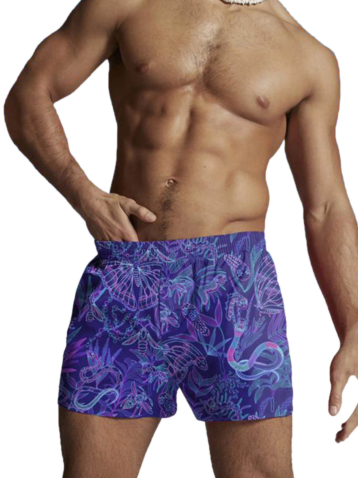 mens floral bathing suit