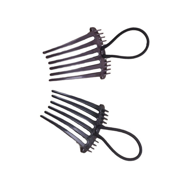 Guardurnaity 2 Pieces Ponytail Bump it UP Plastic Insert Comb Elastic Volume Barrettes Tool Band Clips Making Hairpins Hair with Styling Wig Type3 NO3 Guardurnaity CE006018-00