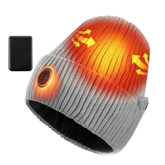 Heated Hat - 3 Temperature Settings, 7000mAh Large Battery, Breathable Stretch Fabric, Ideal for Skiing, Riding, Outdoor Work