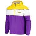 thumbnail image 2 of Men's G-III Sports by Carl Banks Purple LSU Tigers Center Line Half-Zip Raglan Hoodie Jacket, 2 of 3