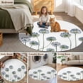 thumbnail image 5 of Botanical Flowers Round Area Rug 3.3 FT, Non Slip Small Entryway Kitchen Mat, Simple Country Wild Florals Plants Washable Soft Circular Rug Non-Shedding Door Mat for Bathroom Playroom Kids Room, 5 of 9