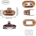thumbnail image 3 of 10 Sets Iron Purse Twist Turn Lock Meal Bag Closure Twist Lock Clasp Hardware Leathercraft Accessory Antique Bronze, 3 of 6