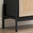 thumbnail image 6 of FOLDLIFE Rattan Shoe Cabinet with 2 Flip Doors and 1 Drawer – Free Standing Wooden Shoe Storage Organizer for Entryway, Hallway, and Living Room, 6 of 7