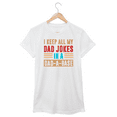 thumbnail image 3 of I Keep All My Dad Jokes In A Dad-A-Base Funny Adult White T-Shirt Father's Day Gift For Husband, 3 of 4