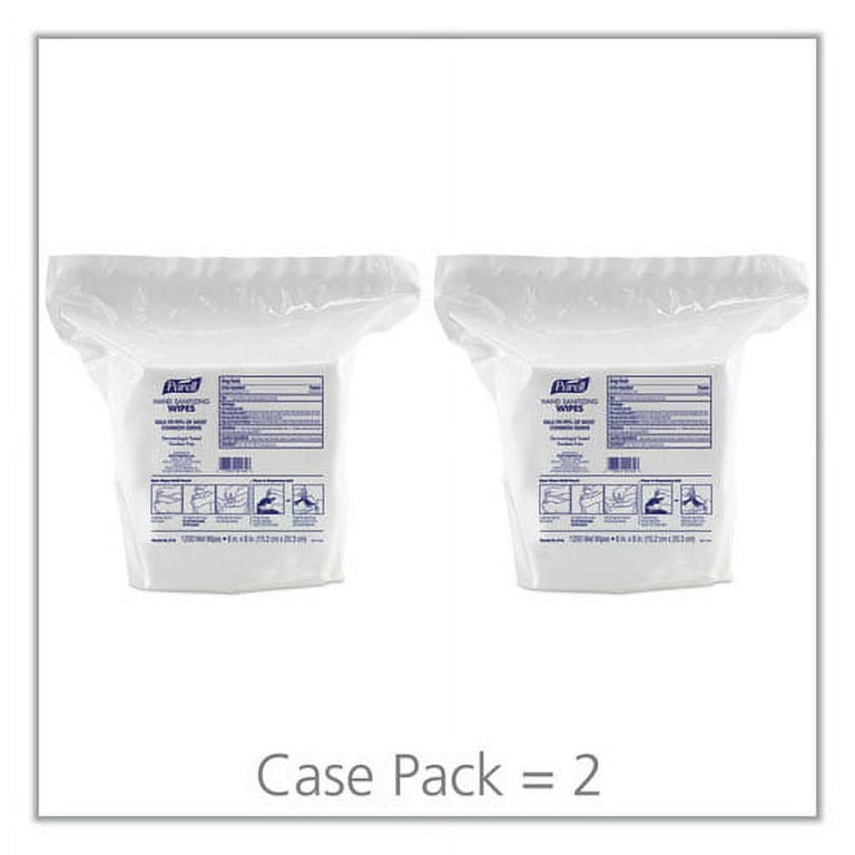 Hand Sanitizing Wipes, 6 x 8, Fresh Citrus Scent, White, 1,200/Refill Pouch, 2 Refills/Carton Hand Sanitizing Wipes, 6 x 8, Fresh Citrus Scent, White, 1,200/Refill Pouch, 2 Refills/Carton