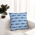 thumbnail image 6 of Fuzoiu Cute Shark Print Square Pillow Cover,Hidden Zipper Design,Luxury Square Pillow Case, Throw Pillow,Couch Cushion-20"x20", 6 of 7