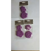 Offray Purple Flower Crochet Trim, 1 Each