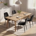 thumbnail image 2 of HOMCOM Dining Chairs Set of 4, Kitchen Chair with Metal Legs, Black, 2 of 10