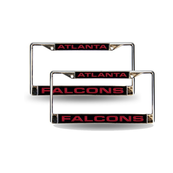 Atlanta Football Falcons Chrome Metal (Set of 2) Laser Cut License Plate Frames
