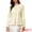 Beige, variant on Women's Collarless Long Sleeve Business Jacket Office Suit S Purple