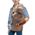 thumbnail image 2 of Kdxio Cute Guinea Pig Sea Pattern Boys Athletic Unisex Boys Girls Hoodie with Pocket Sweatshirts-Small, 2 of 6