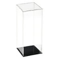 thumbnail image 1 of Caja de exhibición de acrílico transparente Uxcell, protección contra el polvo, estuche cúbico para coleccionables 10x10x30cm, 1 of 6
