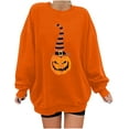 thumbnail image 1 of Sweat-shirts à Imprimé Citrouille Halloween pour Femmes Pull à Manches Longues Pull Col Rond, 1 of 6