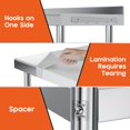 thumbnail image 6 of Jocisland 30x72in Stainless Steel Table, Kitchen Prep Table with Adjustable Undershelf, NSF Certified Metal Surface for Kitchen, Restaurant, Hotel, 6 of 9