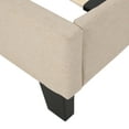 thumbnail image 6 of Noble House Maleiyah Contemporary Fabric Upholstered King Bed Platform, Beige and Black, 6 of 12