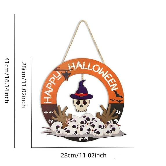 Halloween Wooden Listing Ghost Skull House Number Hanging Decoration Ghost Festival Home Decoration Pendant
