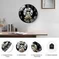thumbnail image 6 of 15.75 Inch Golden Diamond-Edged Glass  Wall Clock,  Aa Battery Powered, Suitable for Living Room, Bedroom, Office Space (Battery Not Included), 40cm, 6 of 9