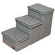 thumbnail image 3 of Escalera plegable de 3 peldaños para perros con almacenamiento, ideal para sofá, cama, coche o para gatos mayores. Gris, 3 of 9