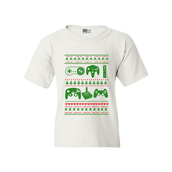 Controller Video Games Ugly Christmas Funny DT Youth Kids T-Shirt Tee