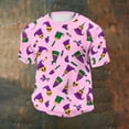 thumbnail image 3 of Ceisia Men's Mardi Gras Jester Print T-shirt Loose Fit Short Sleeve Round Neck Casual Summer Festival Tee Tops Purple XXXL Gifts, 3 of 7