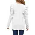 thumbnail image 4 of Ohufall Girls Long Sleeve T-Shirts Kids Cute Solid Causal Pullover Tunic Tops Loose Comfortable Crew Neck Blouse for Teen Girls, 3-14 Years, 4 of 6