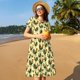 thumbnail image 4 of Disketp Roosters In Farm para Vestido de Manga Corta para Mujeres, Vestidos de Verano para Mujeres, Casual y Holgado para la Playa, 4 of 6