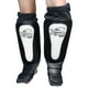 thumbnail image 2 of Par de Espinilleras de Piel Tipo Calceta MMA Fire Sports, Kick Boxing, Muay Thai, Negro, 2 of 4