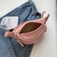 thumbnail image 3 of Bolso de pecho para mujer, riñonera de lona a la moda, riñonera, bolsas de viaje al aire libre (rosa), 3 of 9
