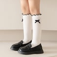thumbnail image 5 of Girls Knee High Socks with Bows Soft Cotton, School Uniform Long Socks*1pc, 5 of 7