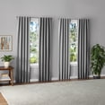 thumbnail image 2 of Mainstays Gray Solid Blackout Rod Pocket with Back Tabs Curtain Panels 4PC Set, Set of 4, 30" W x 84" L, 2 of 11