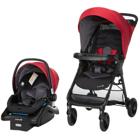 Safety 1st Smooth Ride Travel System Stroller and Infant Car Seat, Black Cherry, Infant