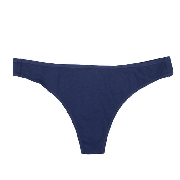 Maidenform Women's Solid Thong Underwear Panties Cheeky Brief Navy Blue 6/M New
